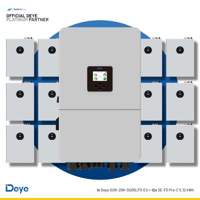 Deye SUN-20K-SG05LP3-EU + 12x SE-F5 Pro-C 5.12 kWh | ESS SET