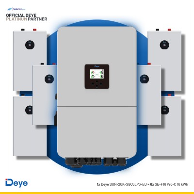 Deye SUN-20K-SG05LP3-EU + 6x SE-F16 Pro-C 16 kWh | ESS SET