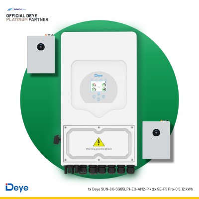 Deye SUN-6K-SG05LP1-EU-AM2-P + 2x SE-F5 Pro-C 5.12 kWh | ESS SET