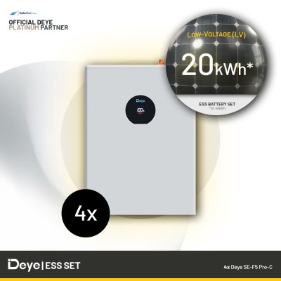 20 kWh Low-Voltage ESS Battery Set - Deye SE-F5 Pro-C (4x 5.12 kWh)