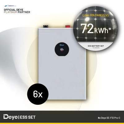 72 kWh Low-Voltage ESS Battery Set - Deye SE-F12 Pro-C (6x 11.8 kWh)