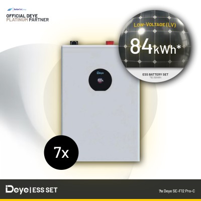 84 kWh Low-Voltage ESS Battery Set - Deye SE-F12 Pro-C (7x 11.8 kWh)