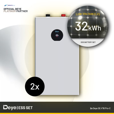 32 kWh Low-Voltage ESS Battery Set - Deye SE-F16 Pro-C (2x 16 kWh)