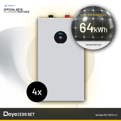 64 kWh Low-Voltage ESS Battery Set - Deye SE-F16 Pro-C (4x 16 kWh)
